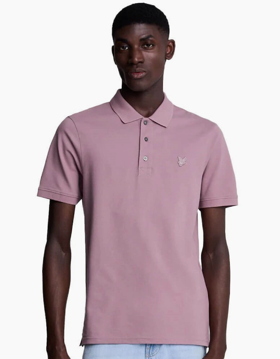 Lyle And Scott Men's Purple Lyle & Scott Tonal Eagle Mountain Thistle Polo Shirt  42 Xl