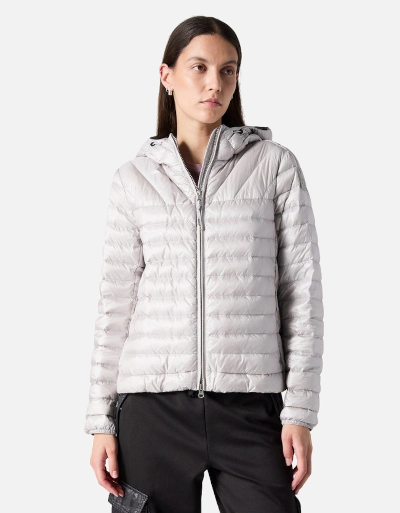 Hooded Dawn Silver Jacket