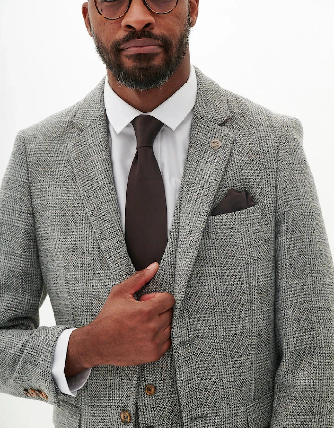 Kris Tweed Blazer - Silver/ Grey, 8 of 7
