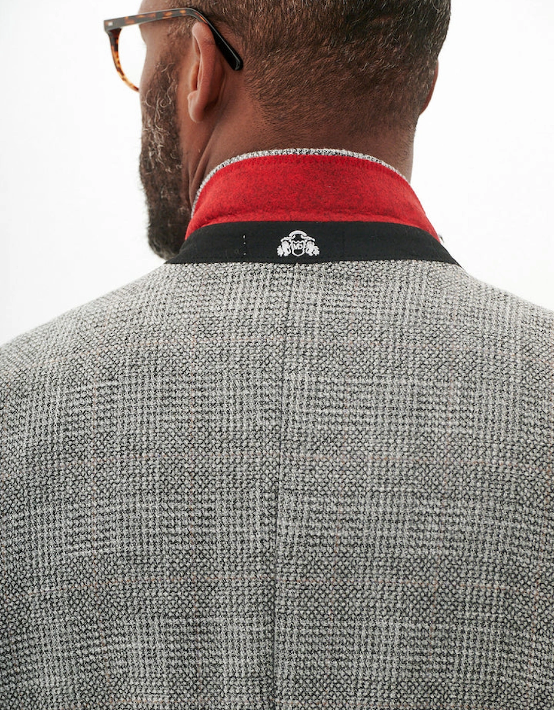 Kris Tweed Blazer - Silver/ Grey