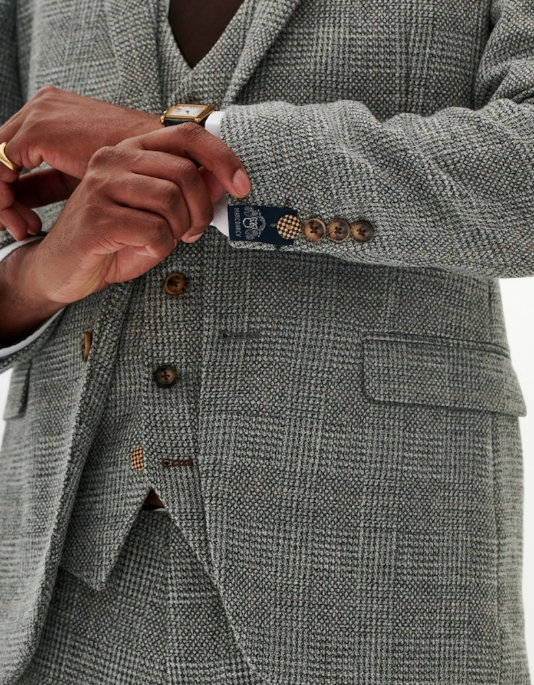 Kris Tweed Blazer - Silver/ Grey