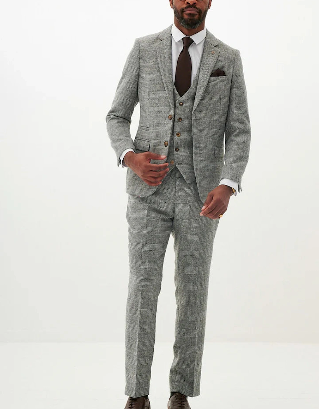 Kris Tweed Blazer - Silver/ Grey
