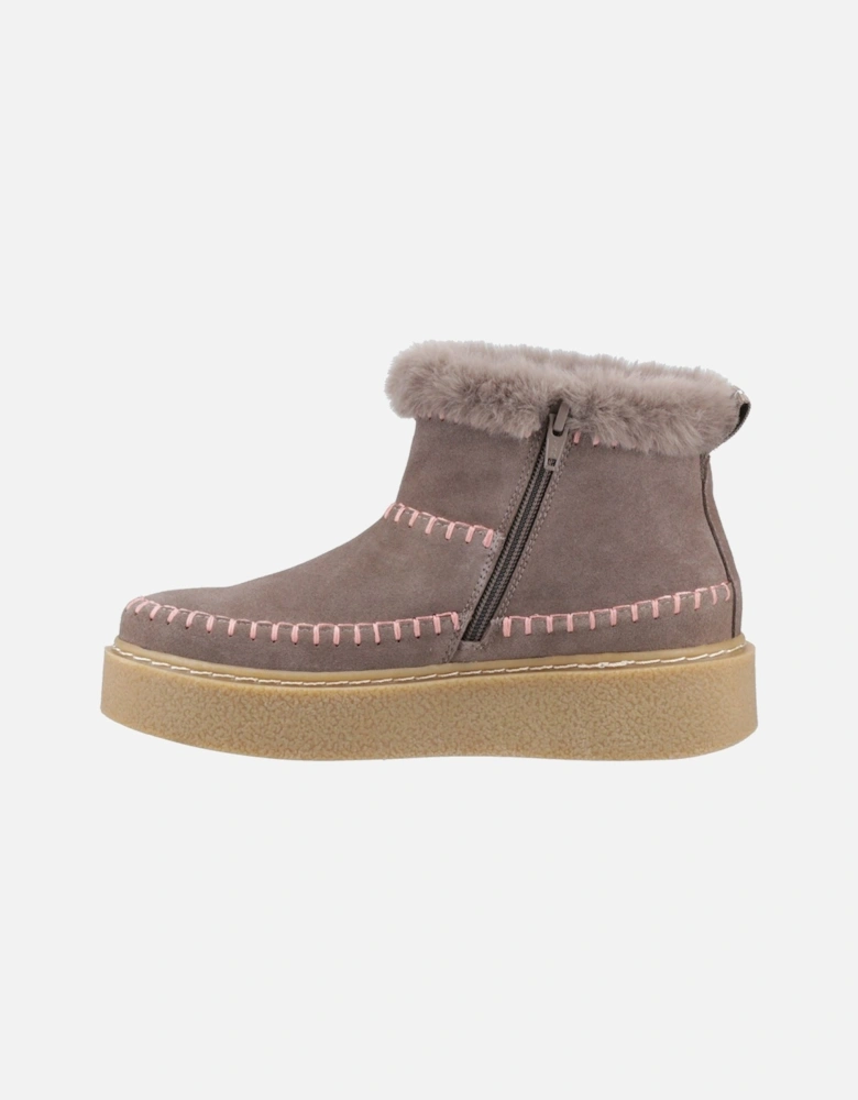Brielle Suede Women's Taupe Winter Ankle Boots