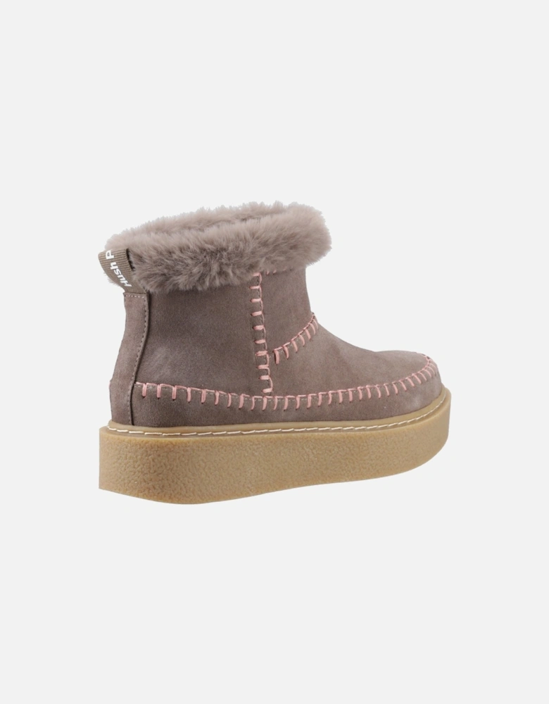 Brielle Suede Women's Taupe Winter Ankle Boots