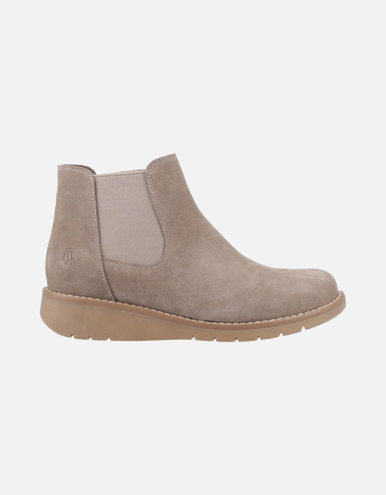 Leonie Suede Women's Taupe Flat Chelsea Boots