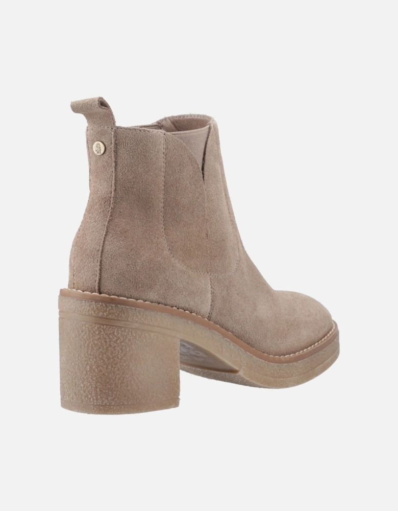 Felicia Suede Women's Taupe Heeled Chelsea Boots