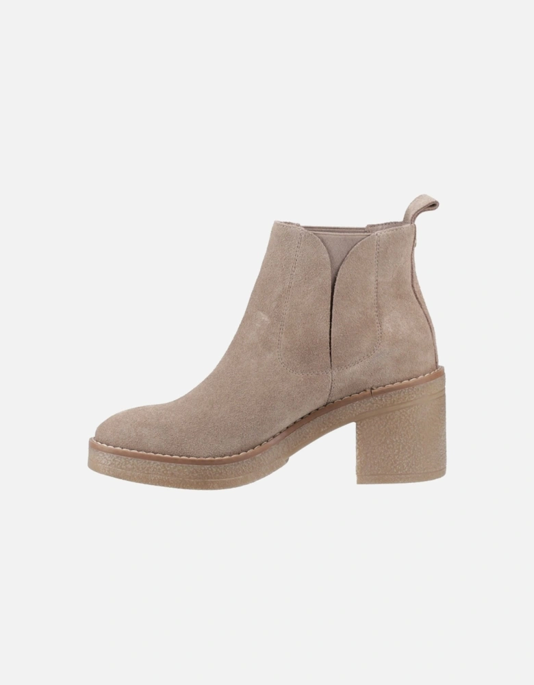 Felicia Suede Women's Taupe Heeled Chelsea Boots