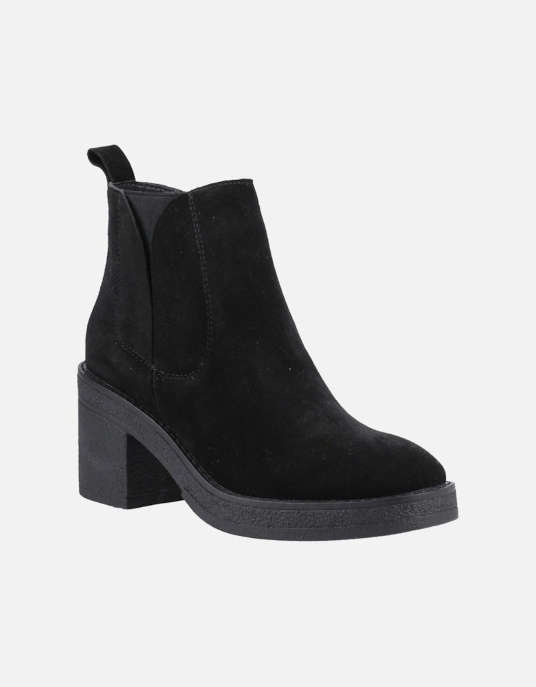 Felicia Suede Women's Black Heeled Chelsea Boots