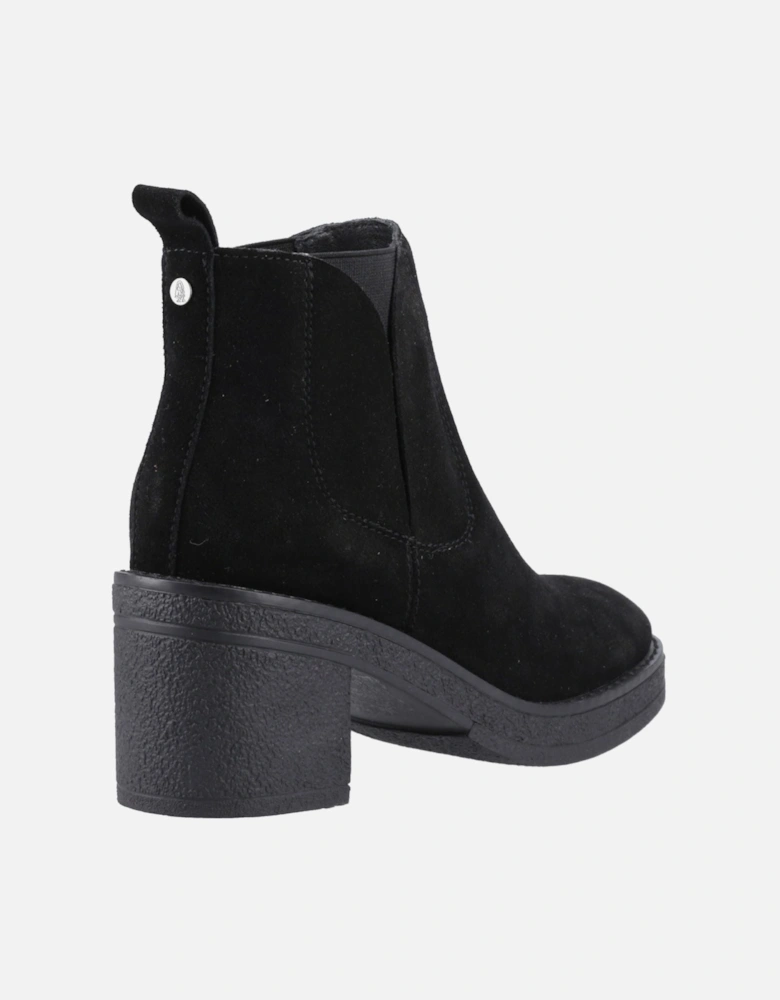 Felicia Suede Women's Black Heeled Chelsea Boots