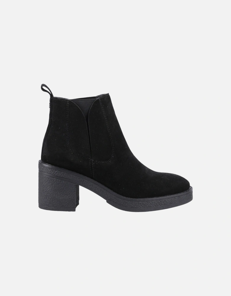 Felicia Suede Women's Black Heeled Chelsea Boots