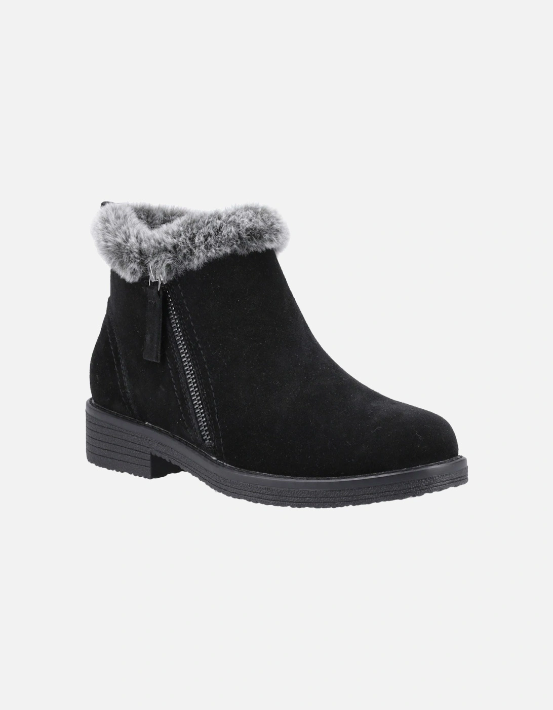 Marnie Suede Women's Black Winter Ankle Boots, 6 of 5