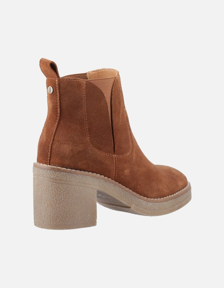 Felicia Suede Women's Tan Heeled Chelsea Boots