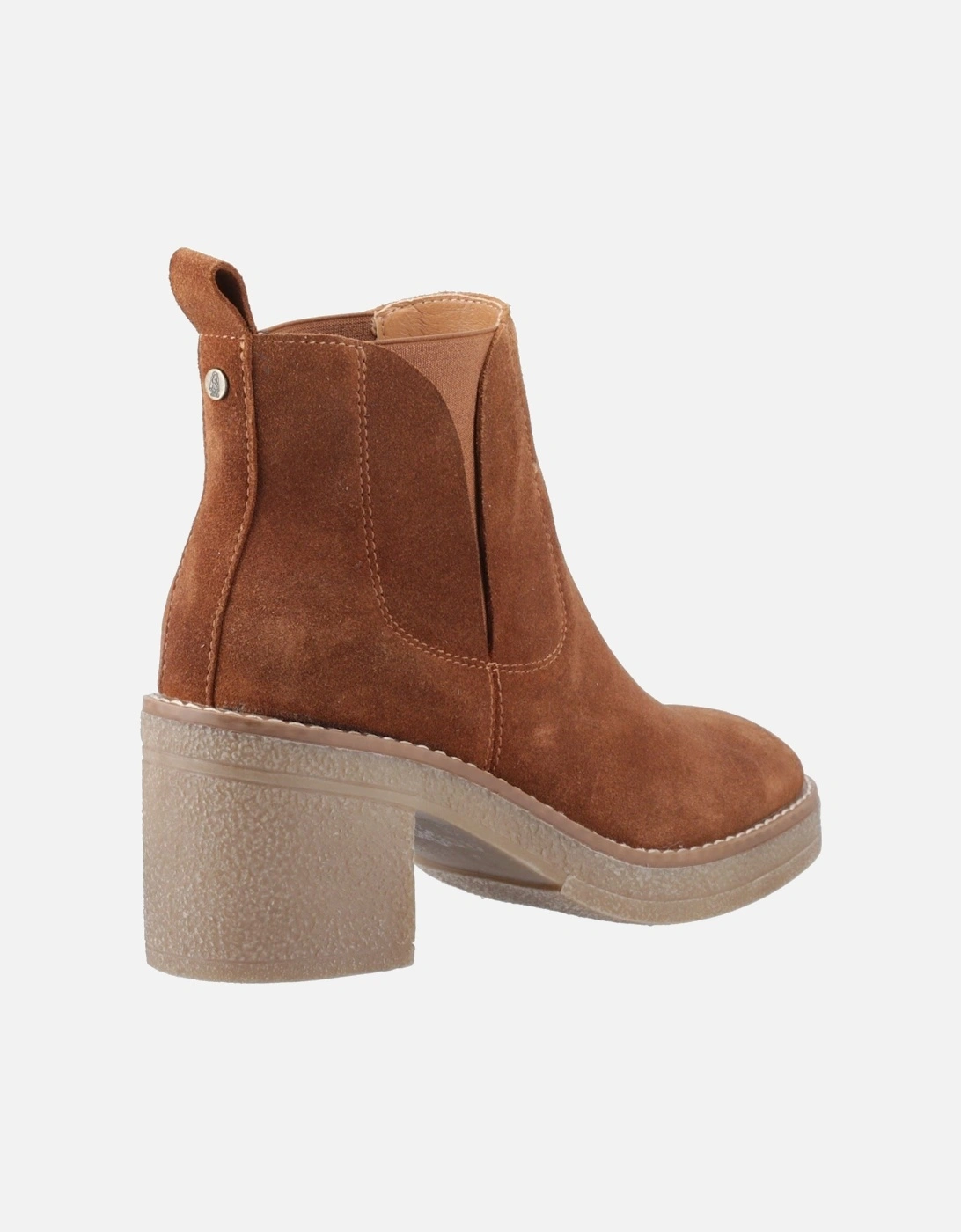Felicia Suede Women's Tan Heeled Chelsea Boots