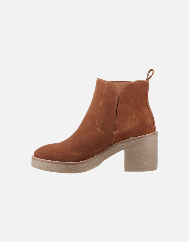 Felicia Suede Women's Tan Heeled Chelsea Boots