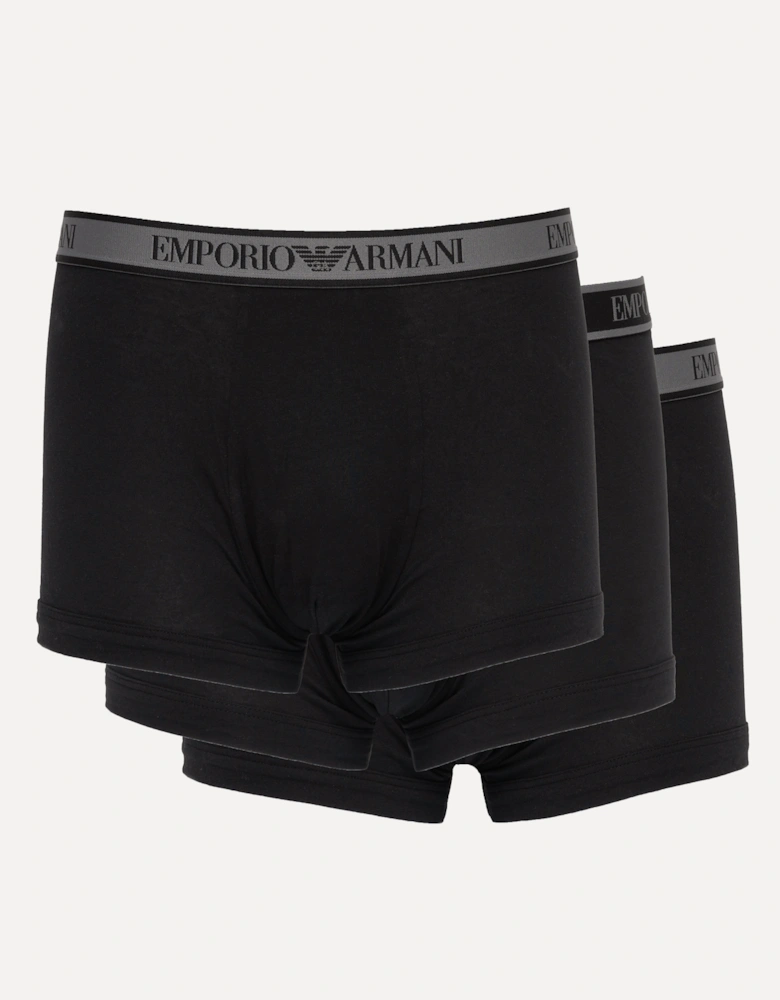 3 Pack Mens Trunks - Black/Black/Black MC406