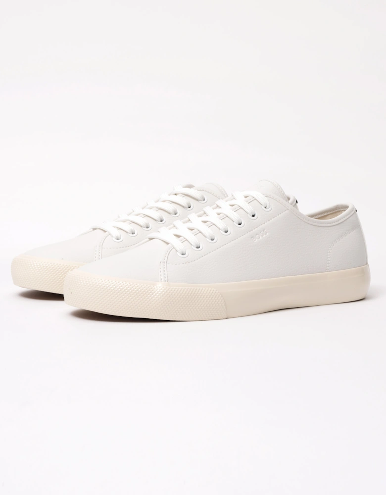 BOSS Orange Aiden Tenn Mens Low Top Trainers in Grained Faux Leather - Natural 102