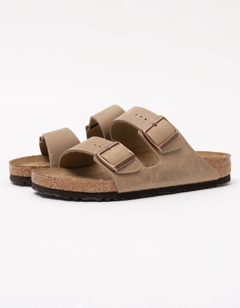 Oiled Leather Unisex Sandals - Tobacco Brown