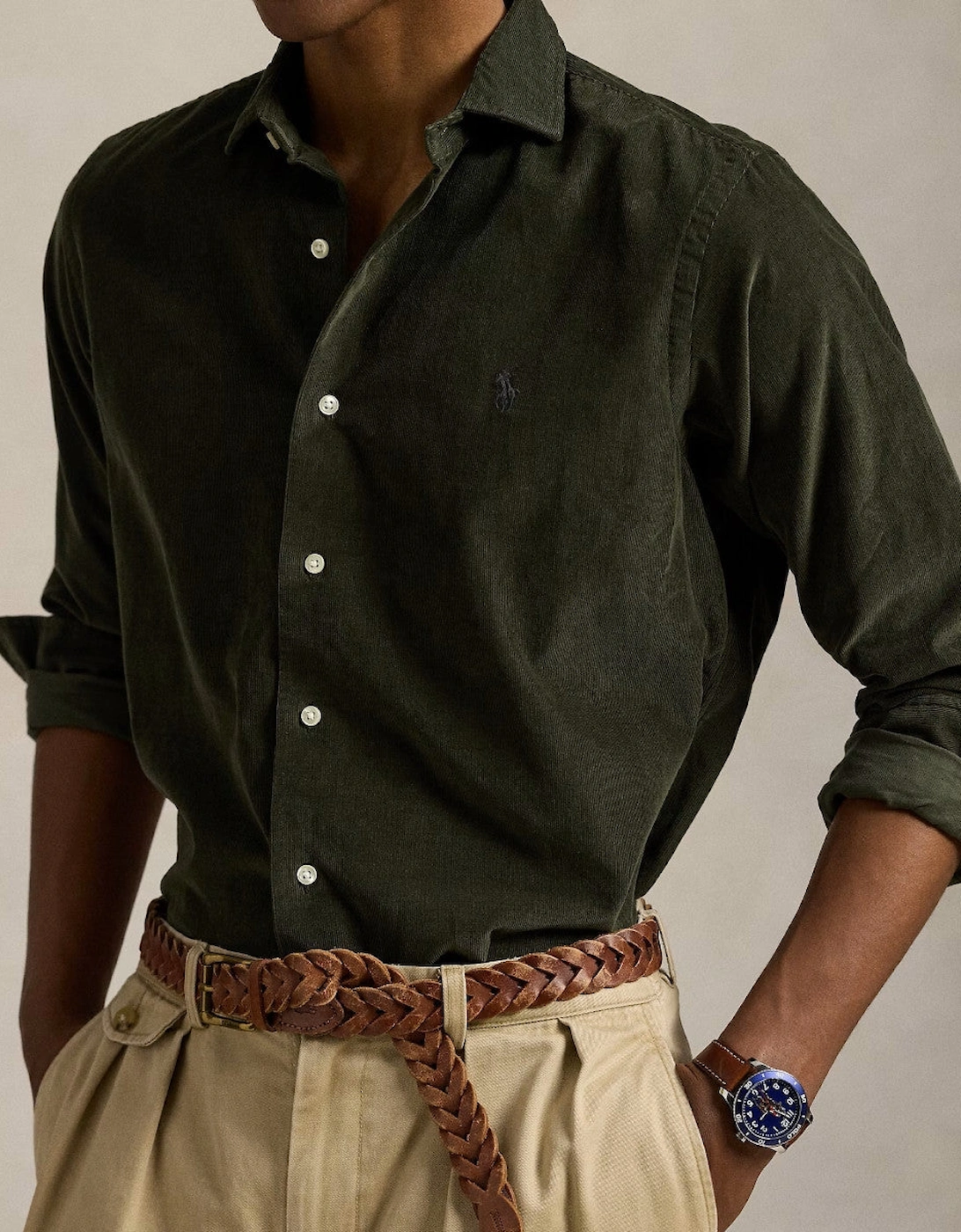 Corduroy Shirt 009 Estate Olive