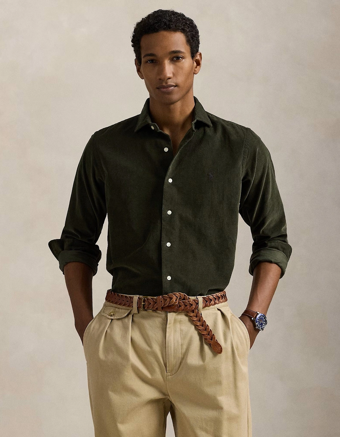 Corduroy Shirt 009 Estate Olive