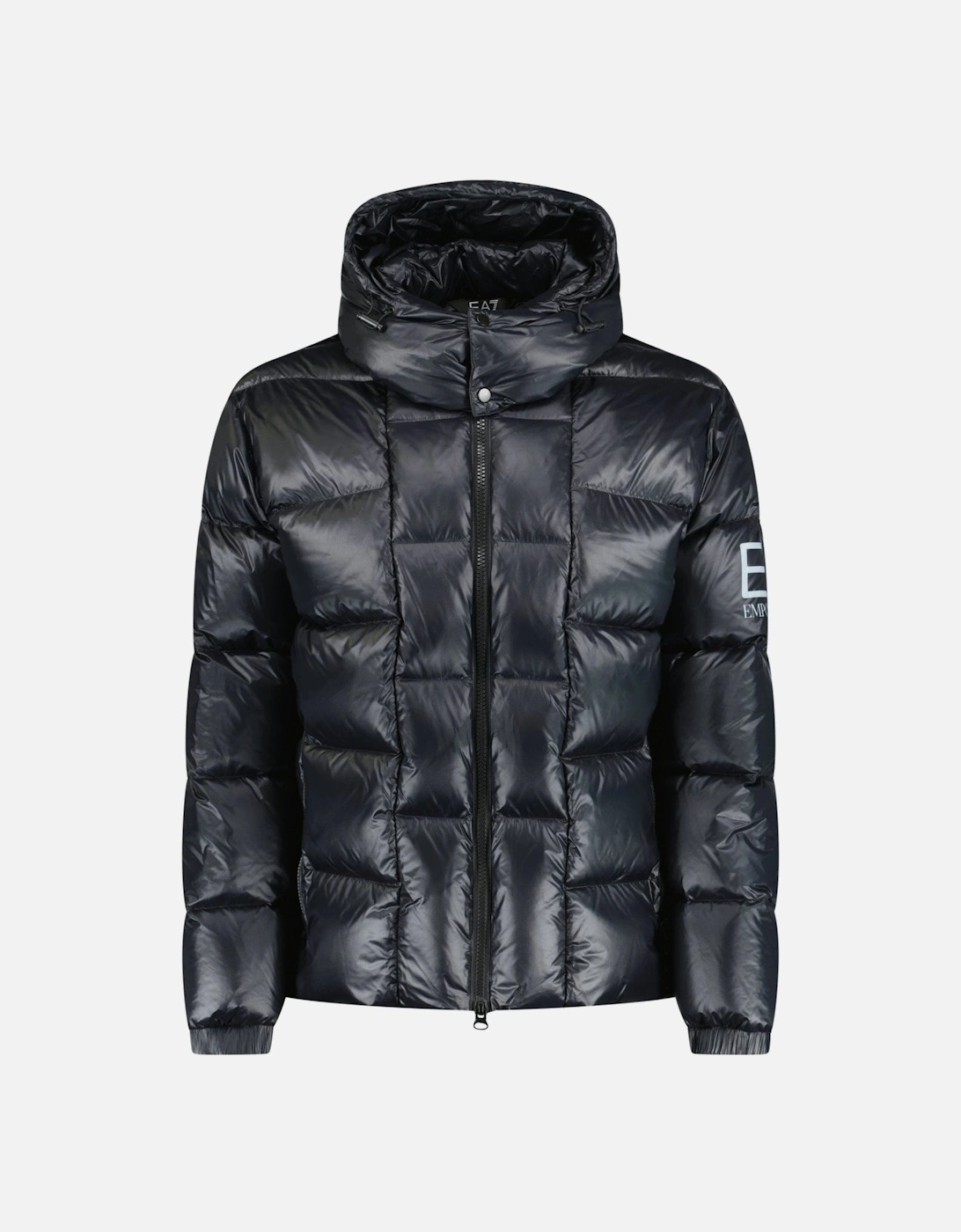 Down Padded Detachable Hood Puffer Jacket Black, 5 of 4