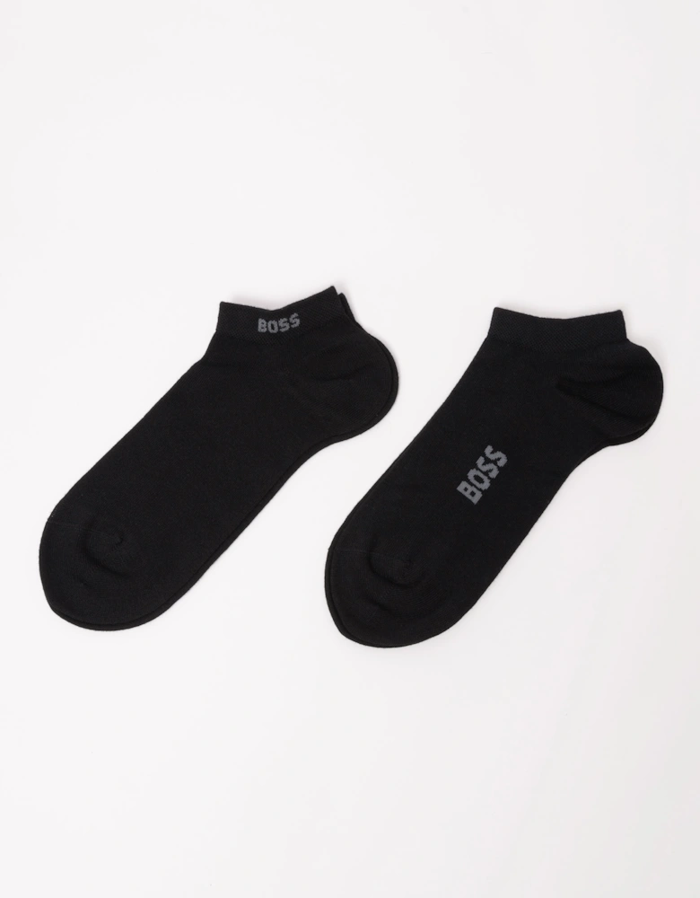 BOSS Orange Ankle Socks in a Bamboo-Viscose Blend - Black 001
