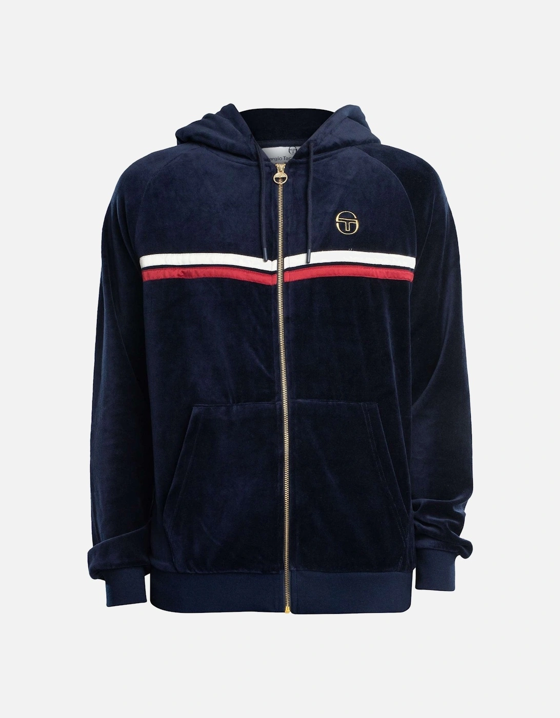 Dallas Velour Zip Hoodie Track Top Maritime Blue, 5 of 4