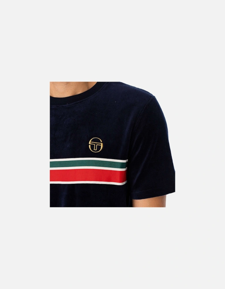 Ayme Velour T-Shirt Maritime Blue