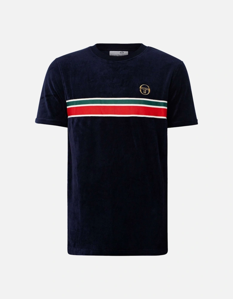 Ayme Velour T-Shirt Maritime Blue