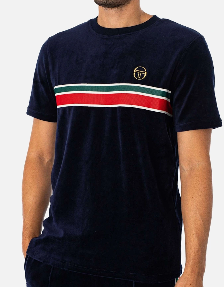 Ayme Velour T-Shirt Maritime Blue