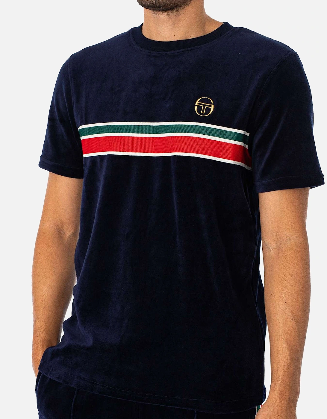 Ayme Velour T-Shirt Maritime Blue