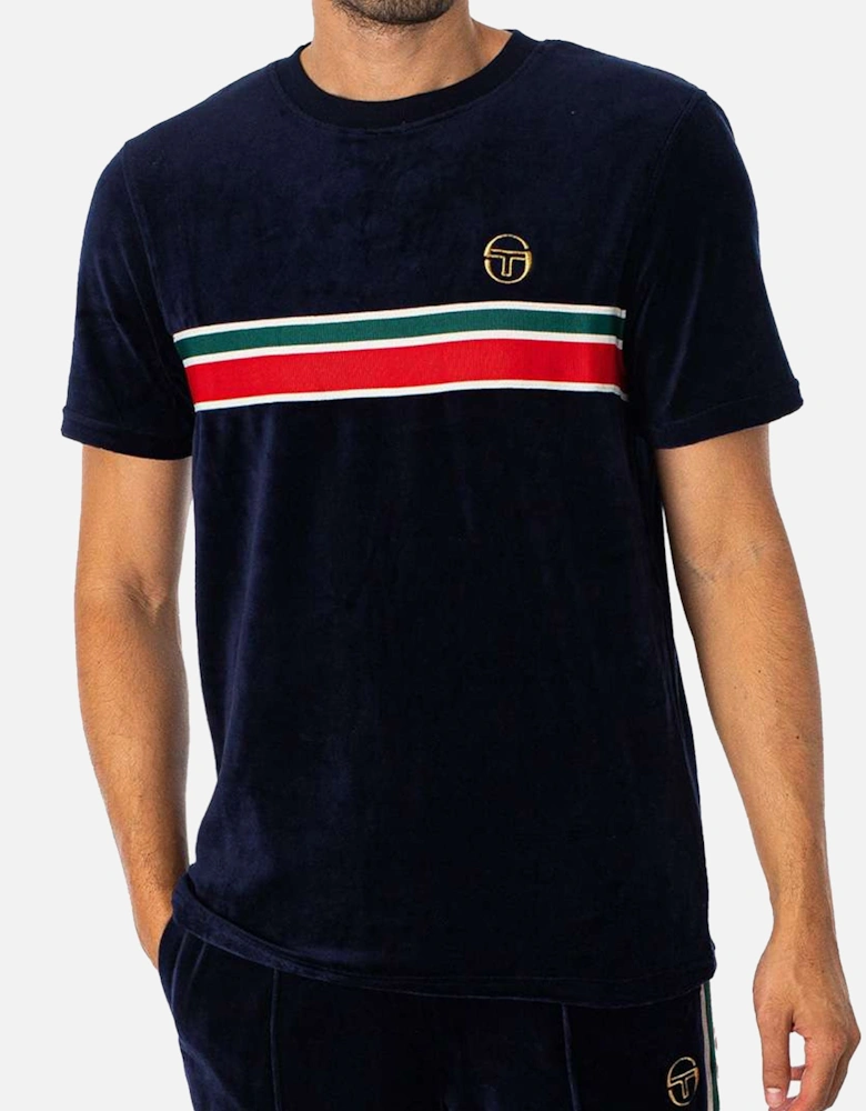 Ayme Velour T-Shirt Maritime Blue