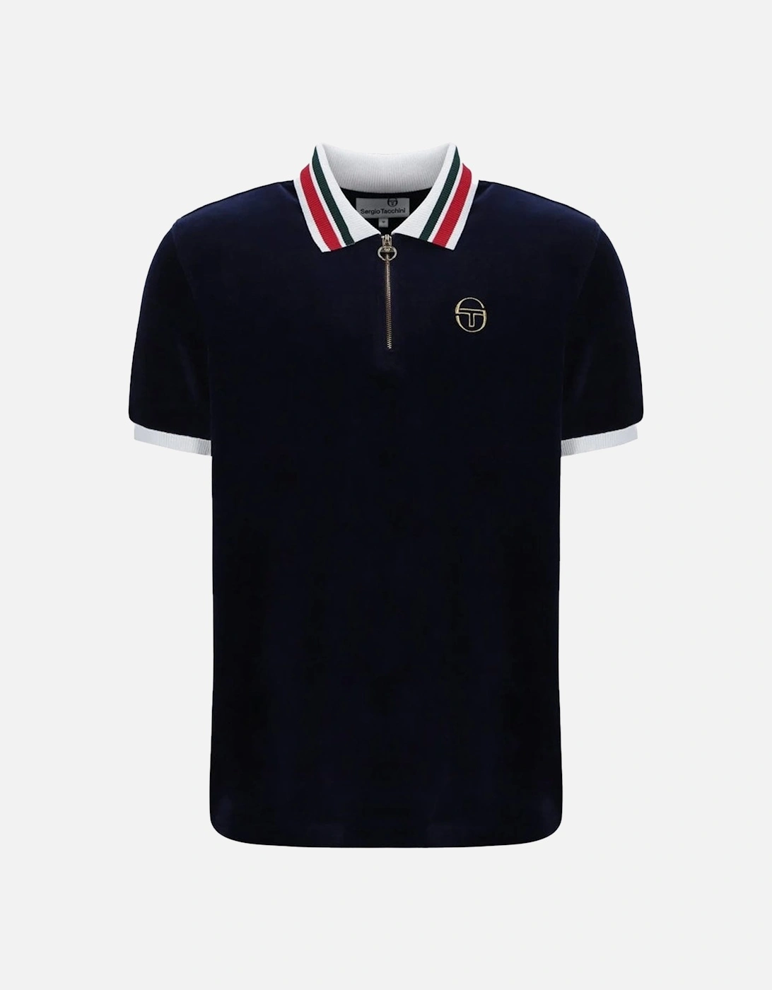 Mahony Velour Polo Shirt Maritime Blue, 4 of 3