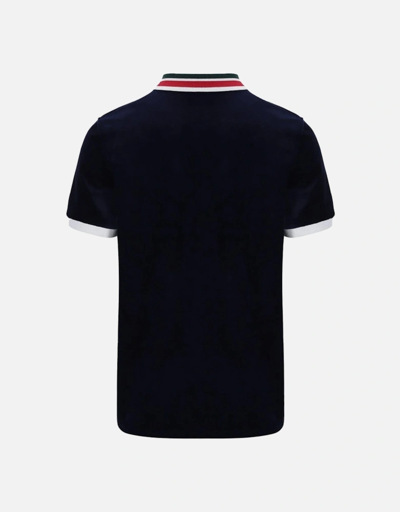 Mahony Velour Polo Shirt Maritime Blue