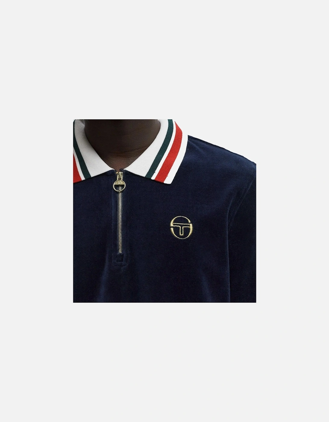 Mahony Velour Polo Shirt Maritime Blue