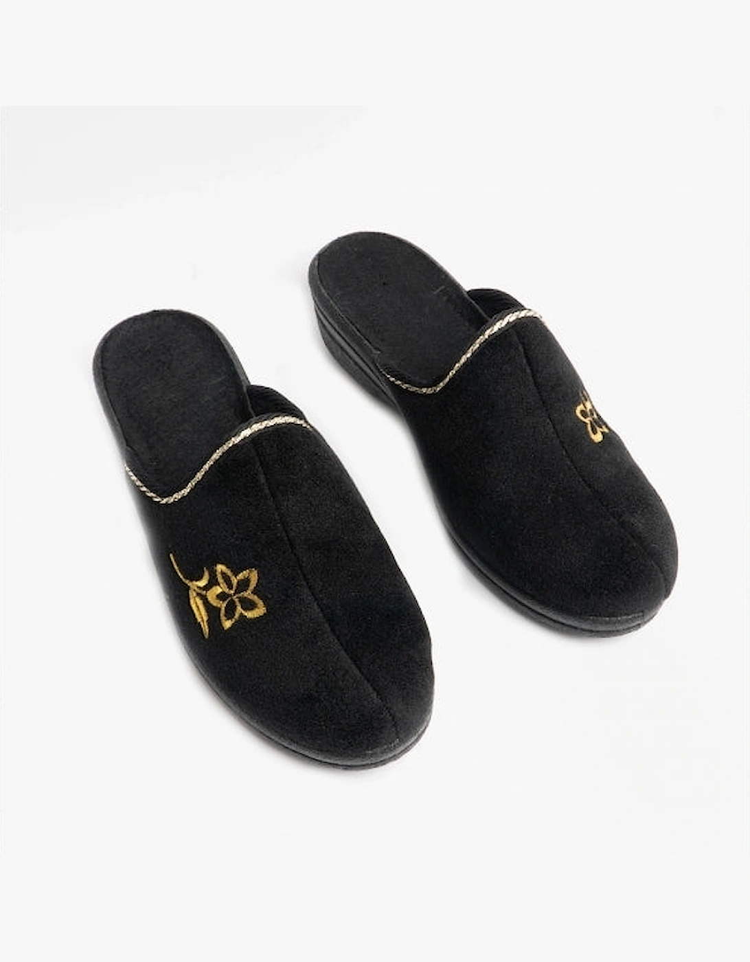 Jo & Joe HELEN Womens Wedge Heel Mule Slippers Black