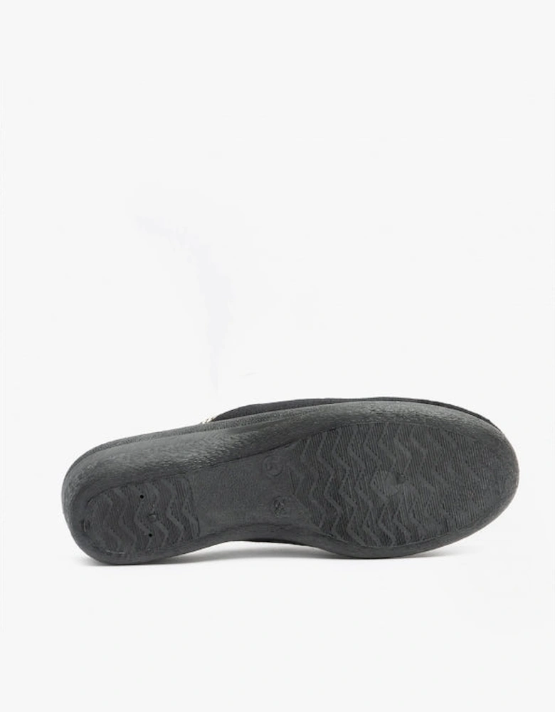Jo & Joe HELEN Womens Wedge Heel Mule Slippers Black