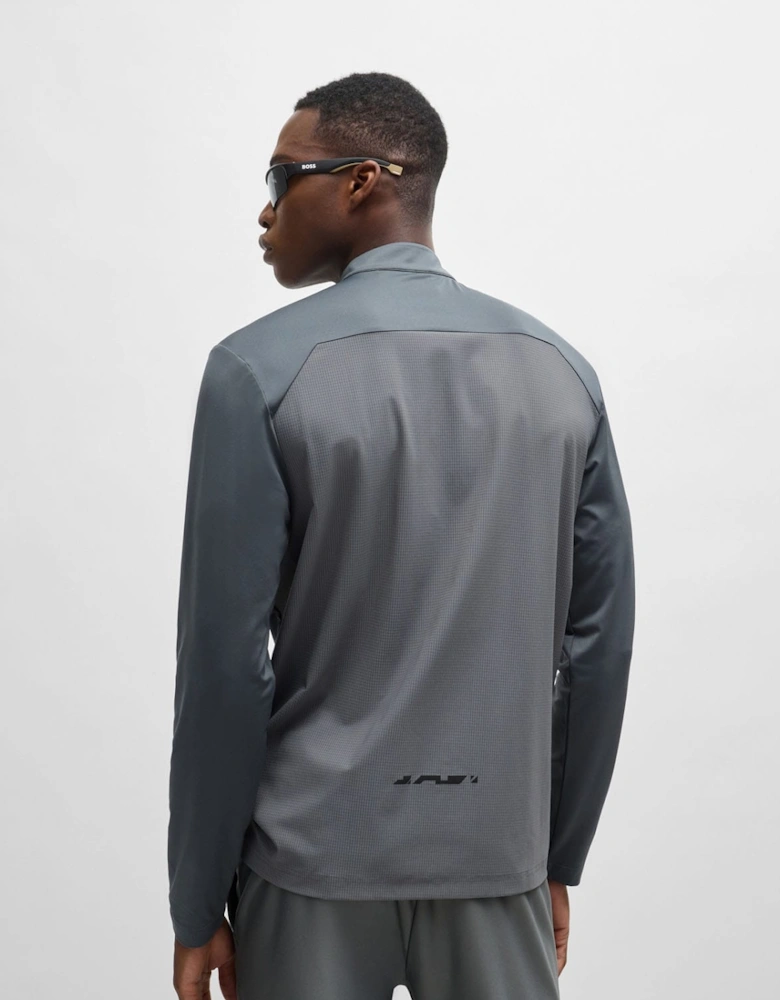 Decorative Reflective Logo Polo Shirt