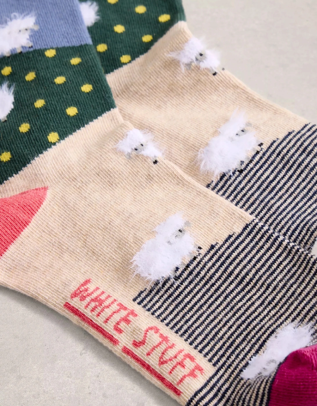 Women's Fluffy Ankle Sock Blue Multi