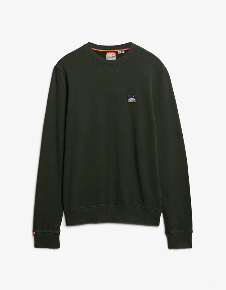 Men's Great Outdoors Embroidered Relaxed Sweat Olive Green