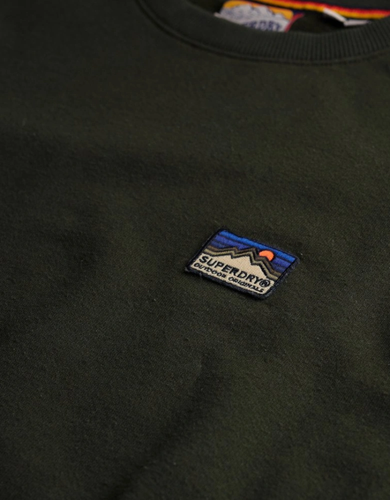 Men's Great Outdoors Embroidered Relaxed Sweat Olive Green