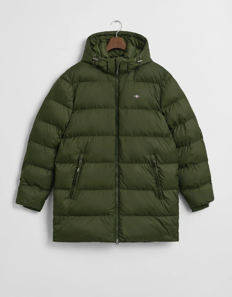 Mens Active Cloud Mid Length Puffer Jacket - 360 Country Green