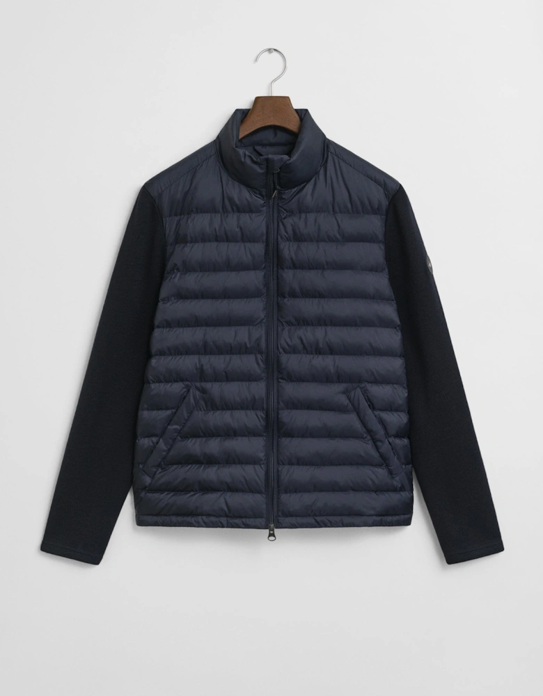 Mens Mixed Media Hybrid Jacket - 433 Evening Blue