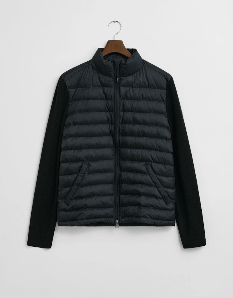 Mens Mixed Media Hybrid Jacket - 5 Black