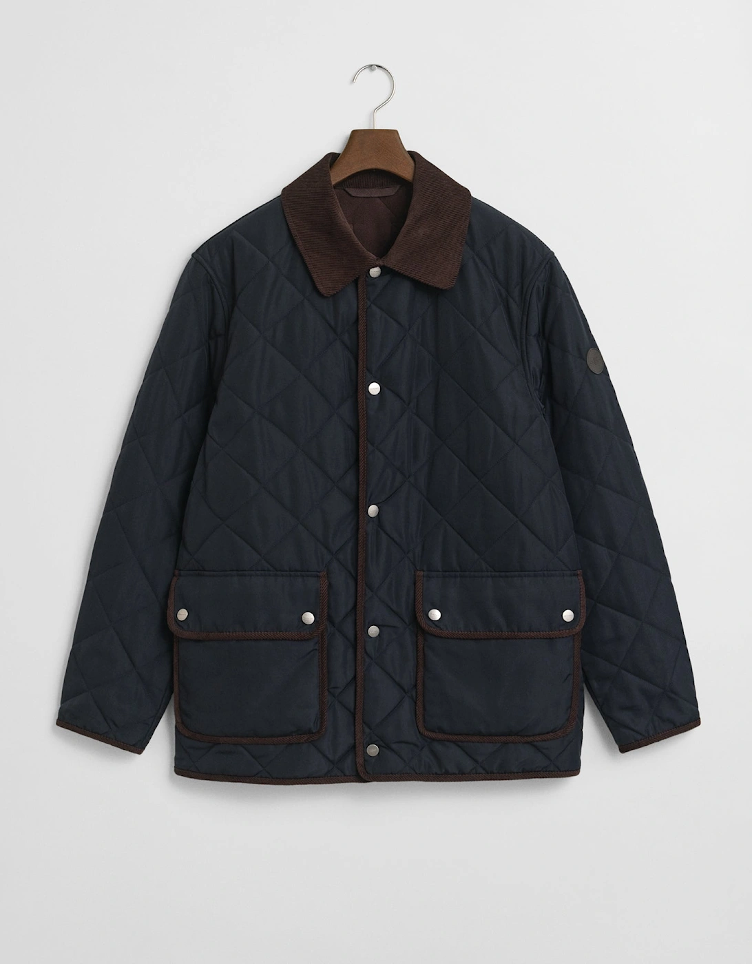 Mens Diamond Quilted Fleece Jacket - 433 Evening Blue, 2 of 1