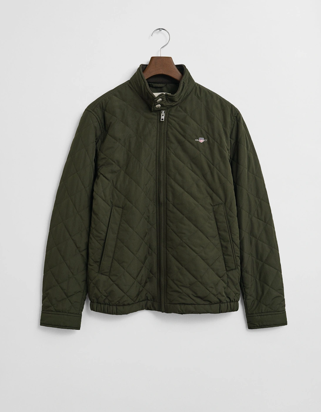 Mens Quilted Windcheater Jacket - 368 Dark Moss Green, 2 of 1