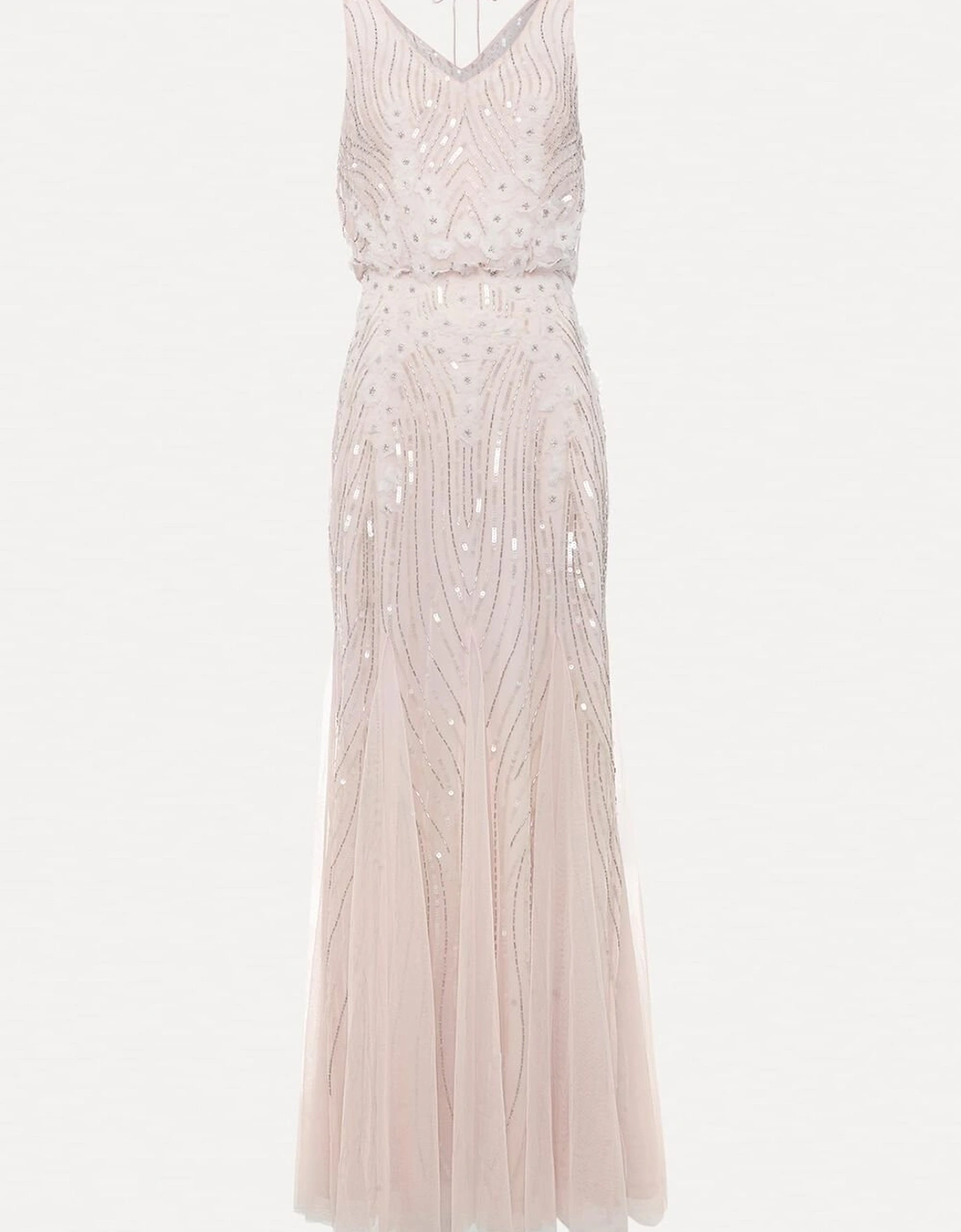 Lexi Ditsy Beaded Cowl Maxi Dress