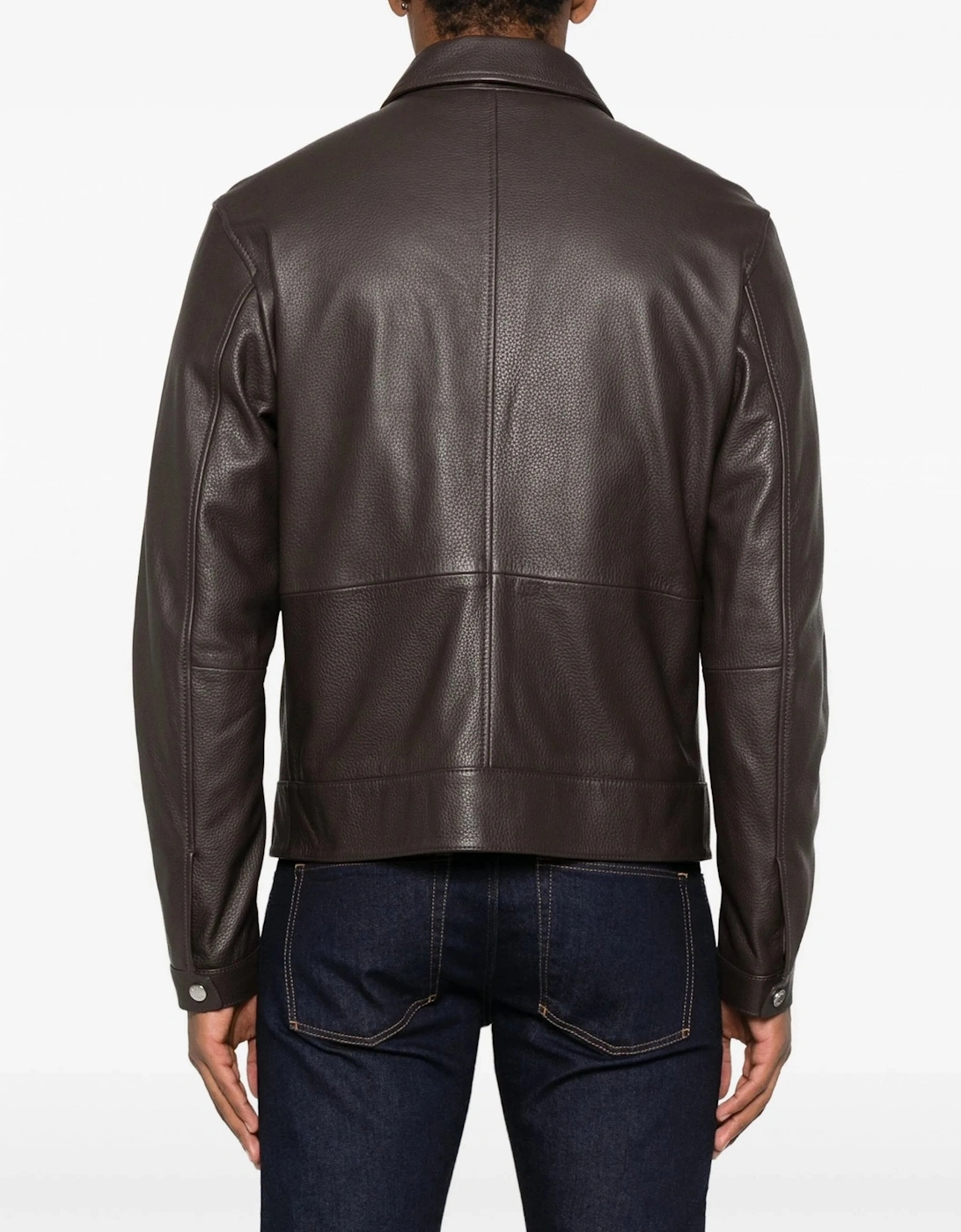 H Mapson 4 Leather Jacket Brown