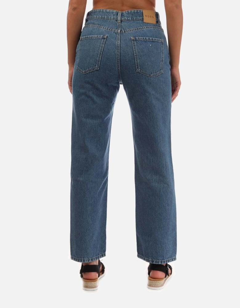 Straight-Fit Cropped Jeans