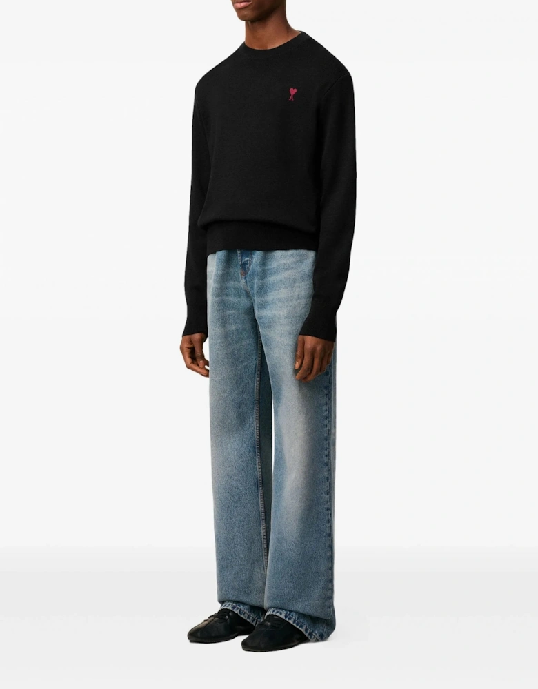 Ami De Coeur Crewneck Sweater Black