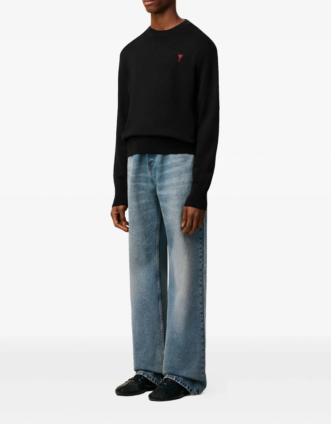 Ami De Coeur Crewneck Sweater Black